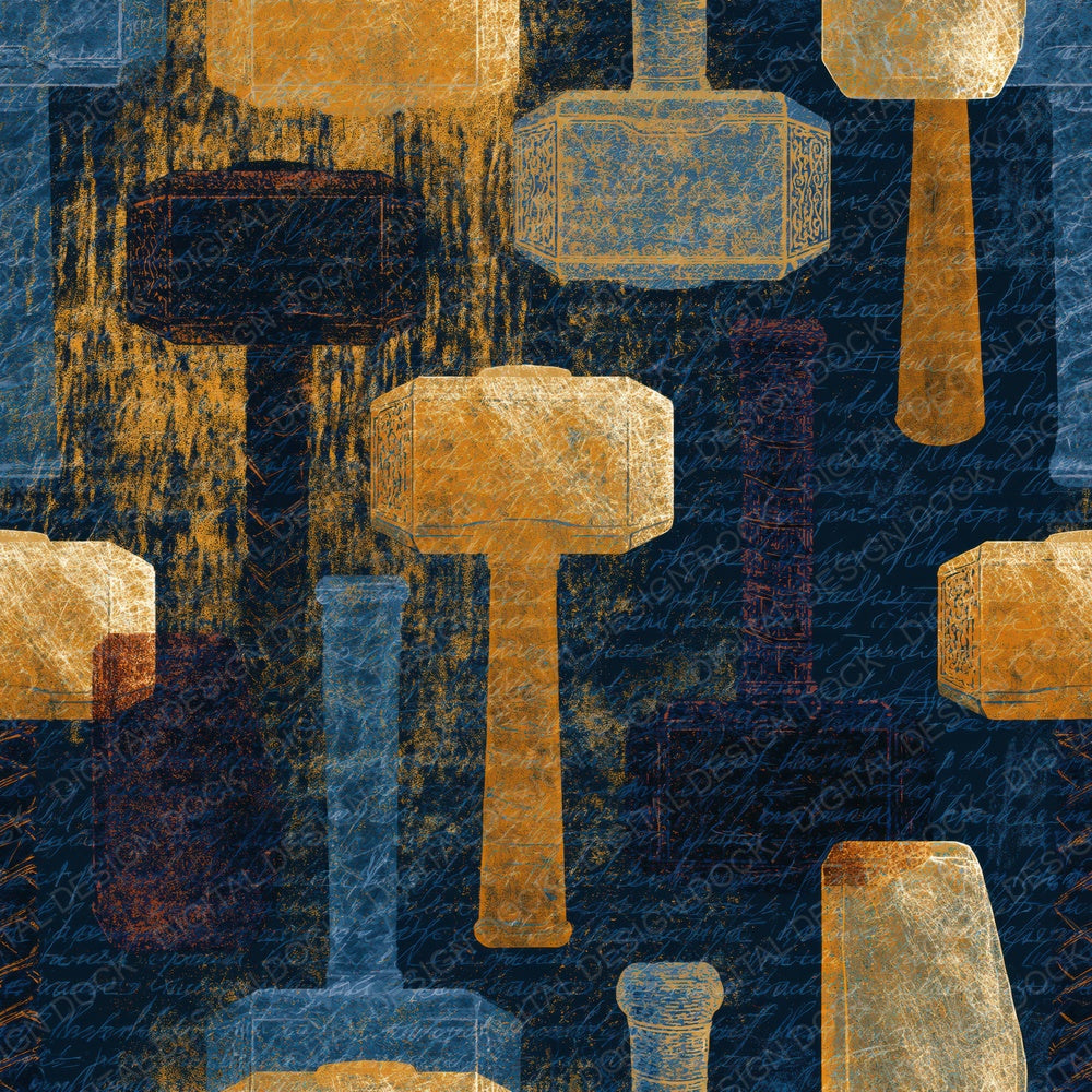 X-Ray Thor Hammers Midnight Gold Digital Paper Pack (DDD014124)