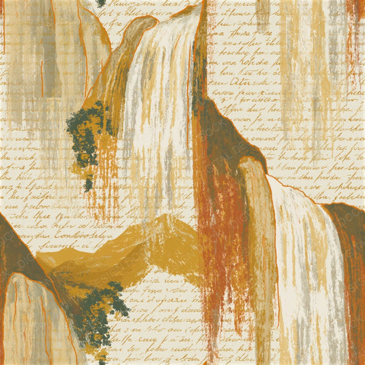 Folk Art Waterfalls Amber Bone Seamless Digital Paper Pack (DDD014130)