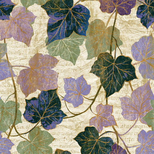 Woodblock Ivy Lilac Sage Digital Paper Pack (DDD014221)