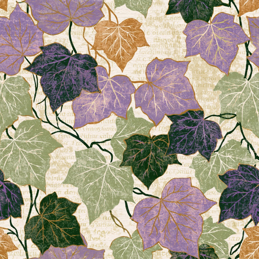 Woodblock Ivy Lilac Sage Digital Paper Pack (DDD014221)