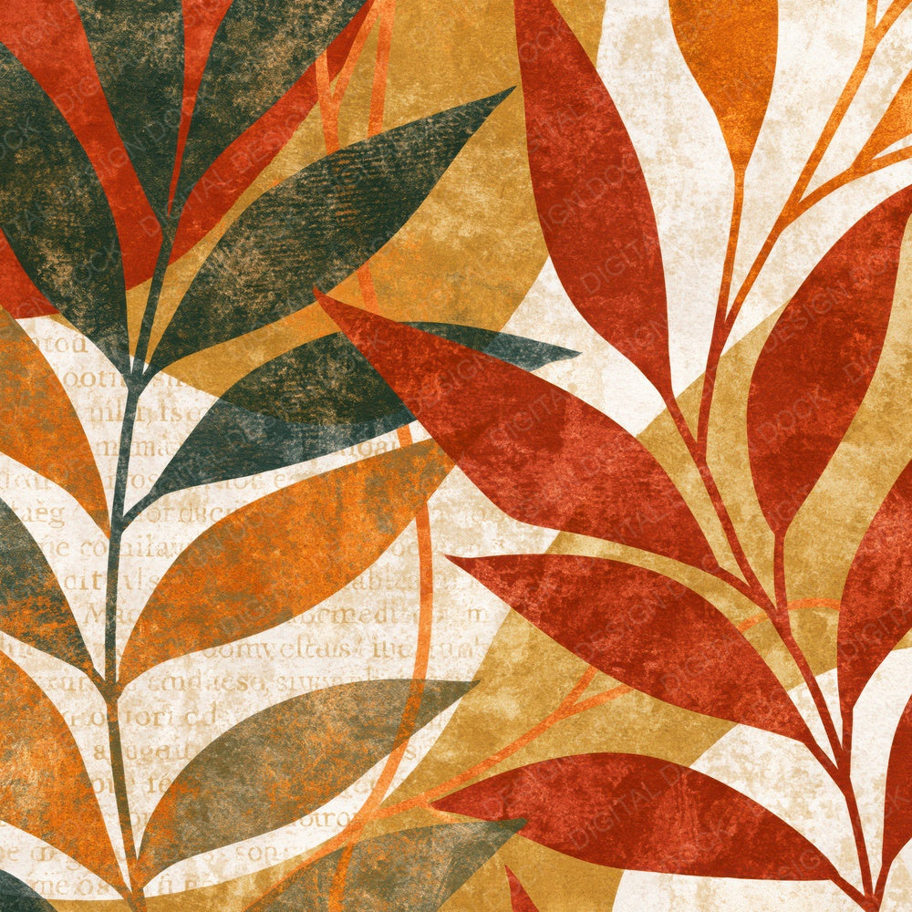 Woodblock Rust Ochre Tonal Digital Paper Pack (DDD014239)
