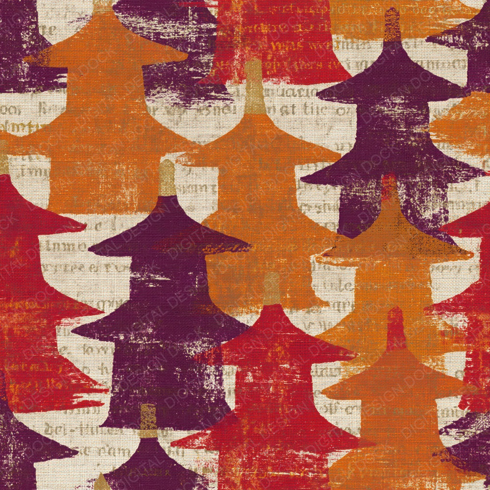 Monoprint Pagoda Pumpkin Mulled Wine Digital Paper Pack (DDD014253)
