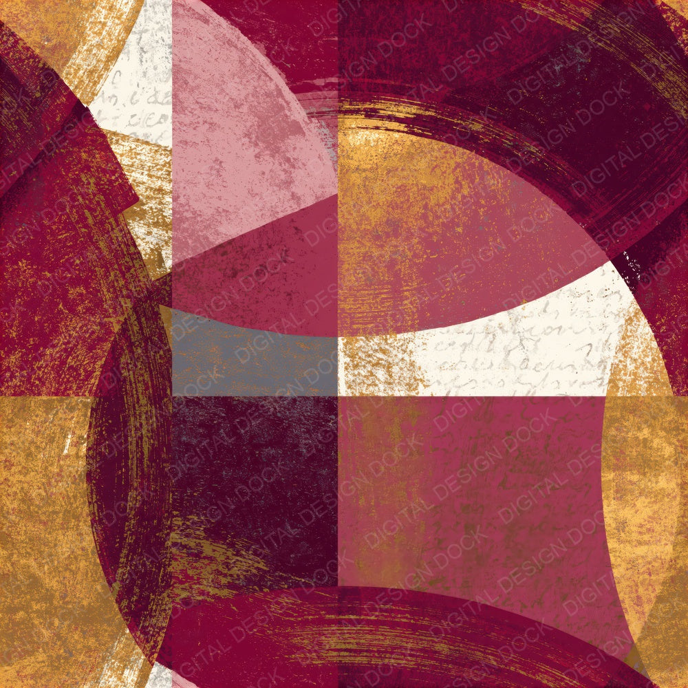 Screenprint Wine Dusty Rose Abstract Seamless Digital Paper Pack (DDD014260)