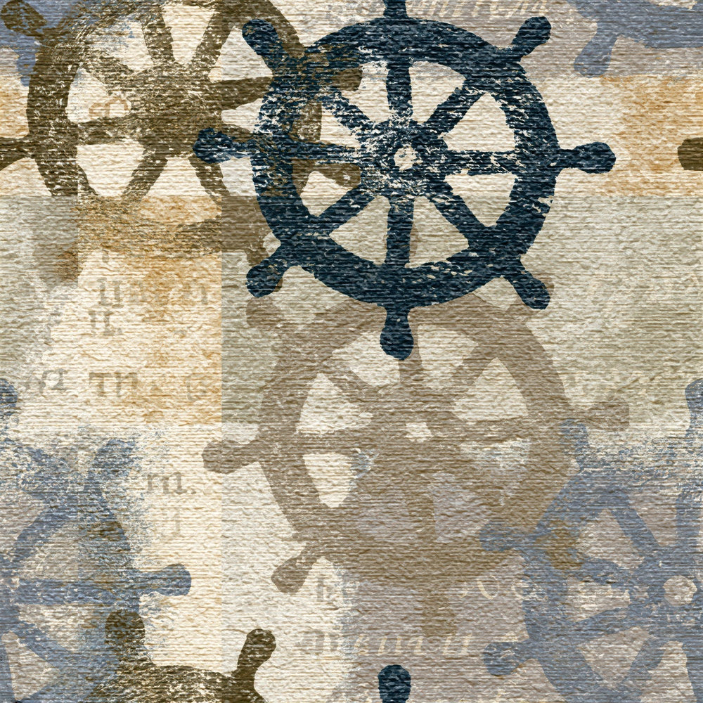 Woodcut Ship Wheels Sepia Seamless Digital Paper Pack (DDD014264)