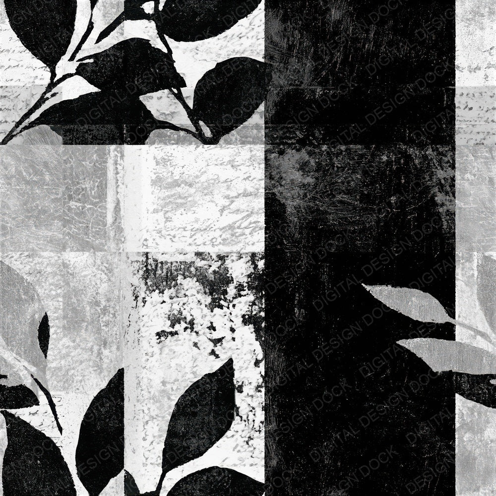 Woodblock Black White Texture Seamless Digital Paper Pack (DDD014298)