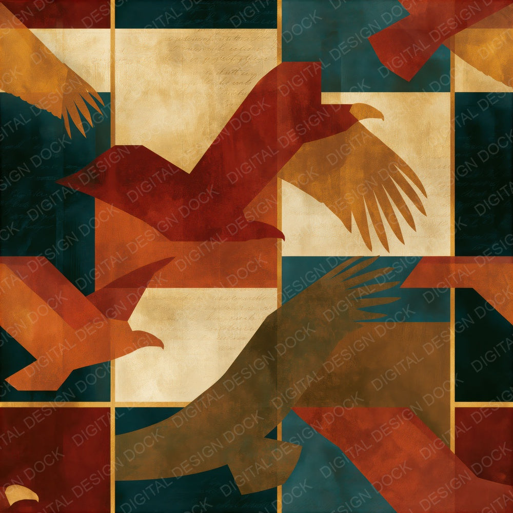 Bauhaus Vulture Earth Rust Seamless Digital Paper Pack (DDD014306)