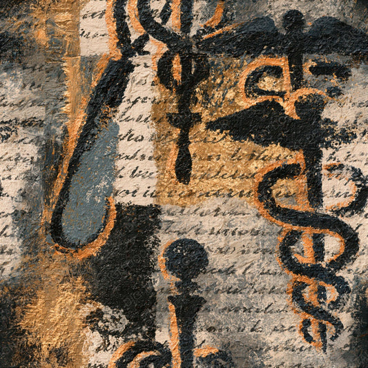 Impressionist Asclepius Bone Seamless Digital Paper Pack (DDD014333)
