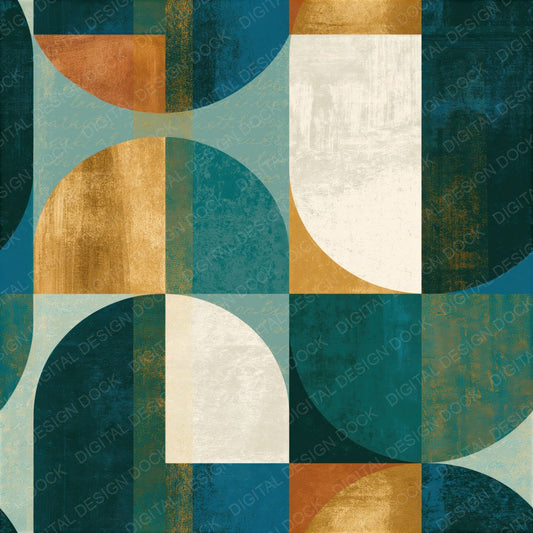 Mid-Century Modern Forest Bronze Charcoal Seamless Digital Paper Pack (DDD014341)