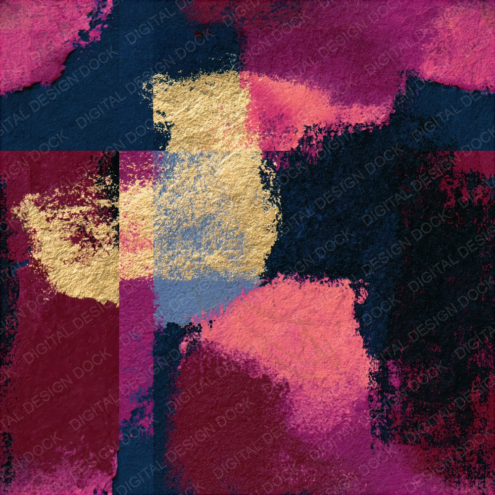 Letterpress Rose Wine Navy Tonal Seamless Digital Paper Pack (DDD014346)