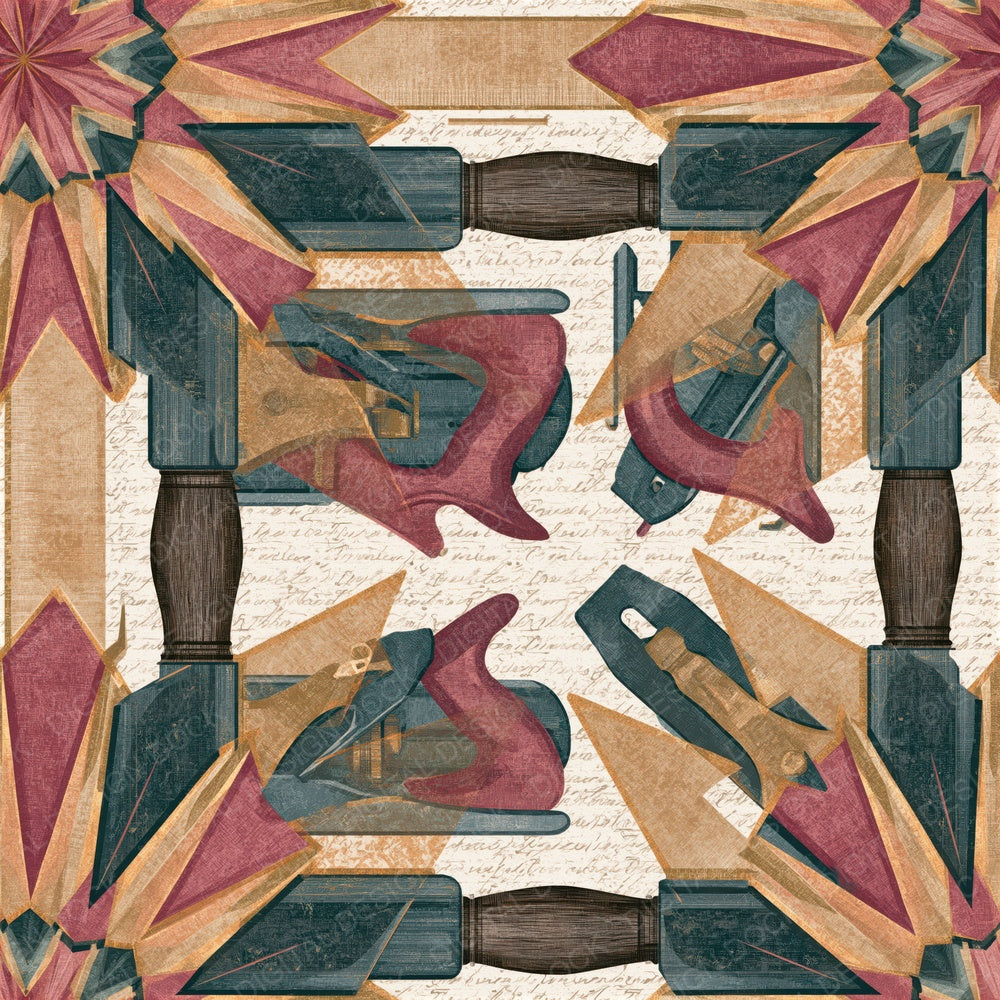 Mandala Planes Dusty Pink Seamless Digital Paper Pack (DDD014354)