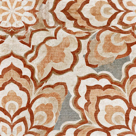 Mandala Wave Crests Terracotta Seamless Digital Paper Pack (DDD014361)
