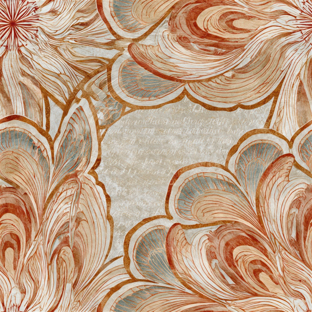 Mandala Wave Crests Terracotta Seamless Digital Paper Pack (DDD014361)