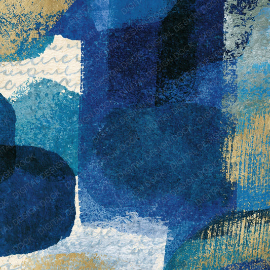 Folk Art Sapphire Navy Tonal Digital Paper Pack (DDD014368)