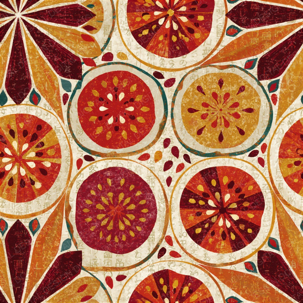 Mandala Guava Rust Maroon Seamless Digital Paper Pack (DDD014374)