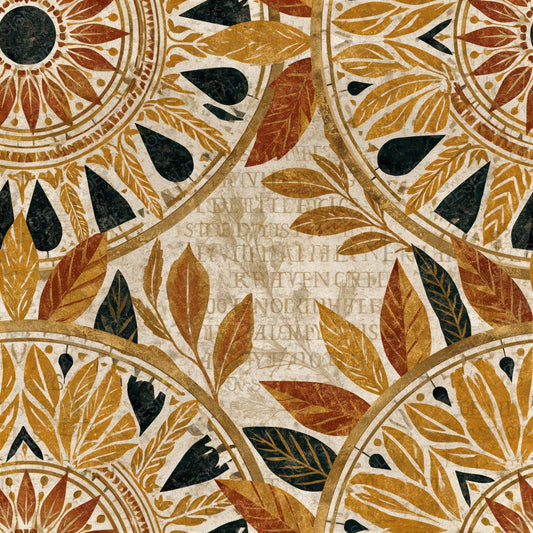Mandala Ouija Planchettes Caramel Seamless Digital Paper Pack (DDD014376)