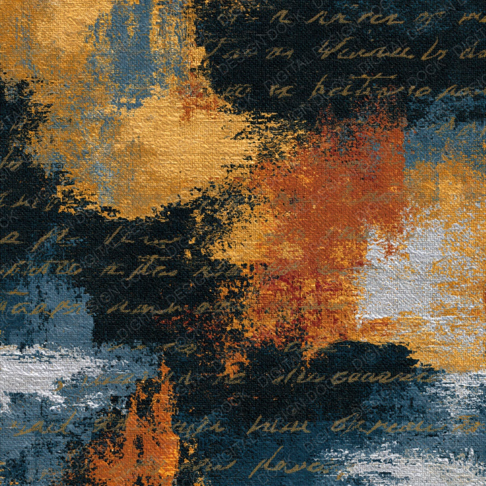 Tapestry Black Gold Abstract Digital Paper Pack (DDD014382)