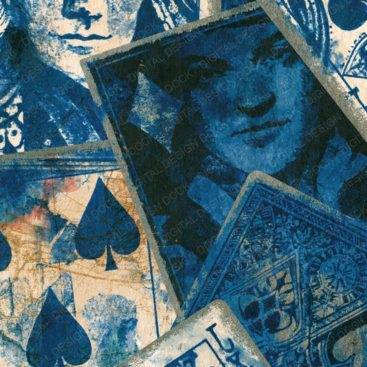 Cyanotype Jokers Bone Sumi Digital Paper Pack (DDD014390)