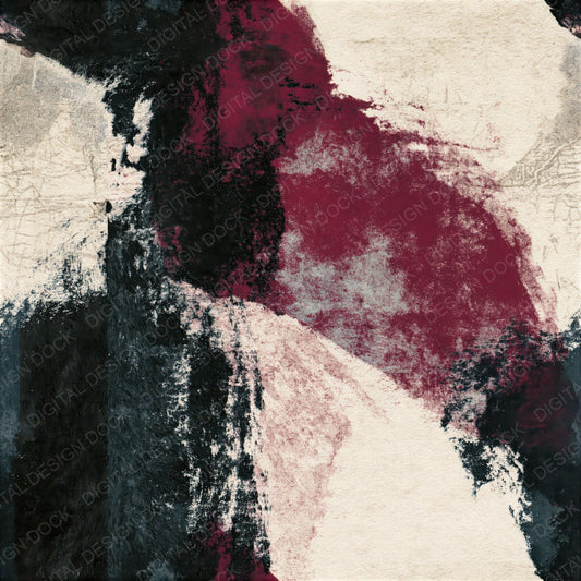 Monoprint Oxblood Bone Abstract Seamless Digital Paper Pack (DDD014393)