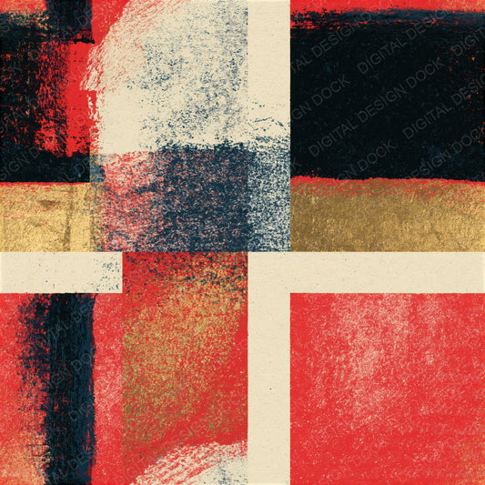 Risograph Crimson White Abstract Seamless Digital Paper Pack (DDD014396)