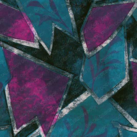 Lithograph Banners Teal Magenta Digital Paper Pack (DDD014406)