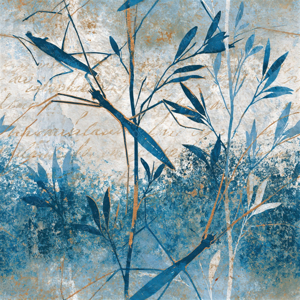 Monoprint Walking Sticks Icy Blue Seamless Digital Paper Pack (DDD014413)