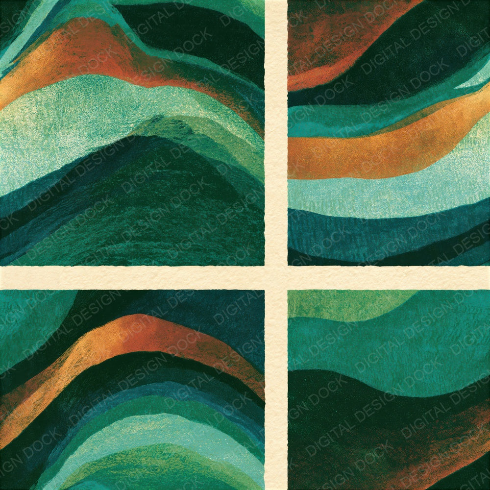 Risograph Emerald Jade Parchment Abstract Seamless Digital Paper Pack (DDD014437)