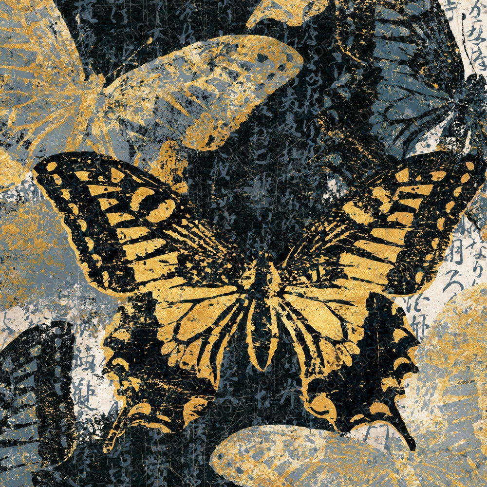 Scratchboard Swallowtails Graphite Cream Digital Paper Pack (DDD014440)
