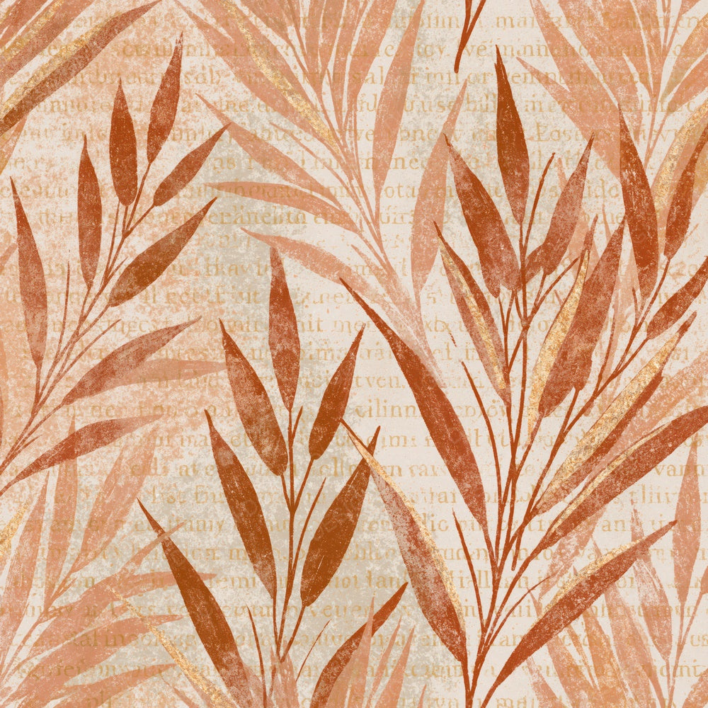Woodblock Sea Grass Sienna Clay Digital Paper Pack (DDD014443)