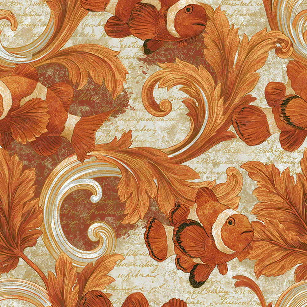 Baroque Clownfish Rust Gold Digital Paper Pack (DDD014445)