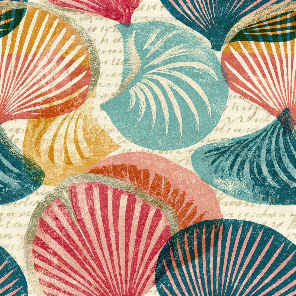 Etching Dim Sum Dumplings Turquoise Seamless Digital Paper Pack (DDD014449)