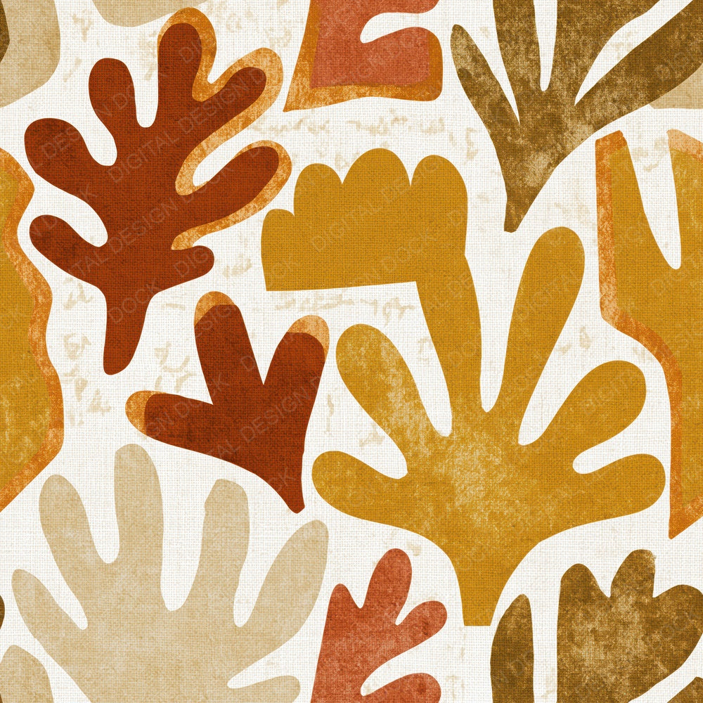 Infrared Matisse Cutouts Wheat Gold Digital Paper Pack (DDD014454)