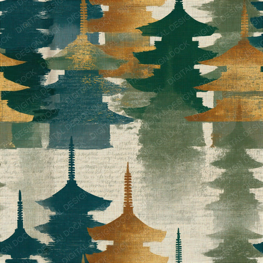 X-ray Pagoda Fern Soil Seamless Digital Paper Pack (DDD014464)
