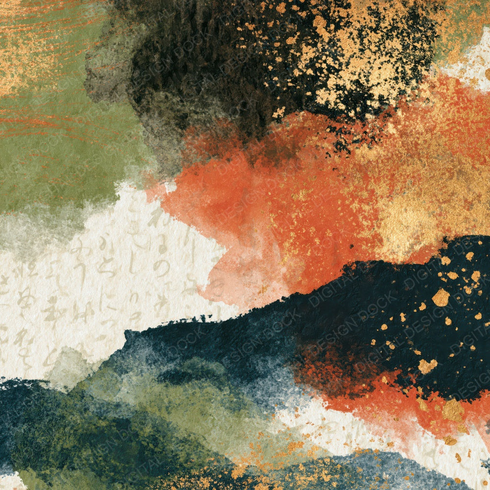 Sumi-e Amber Magenta Texture Digital Paper Pack (DDD014523)