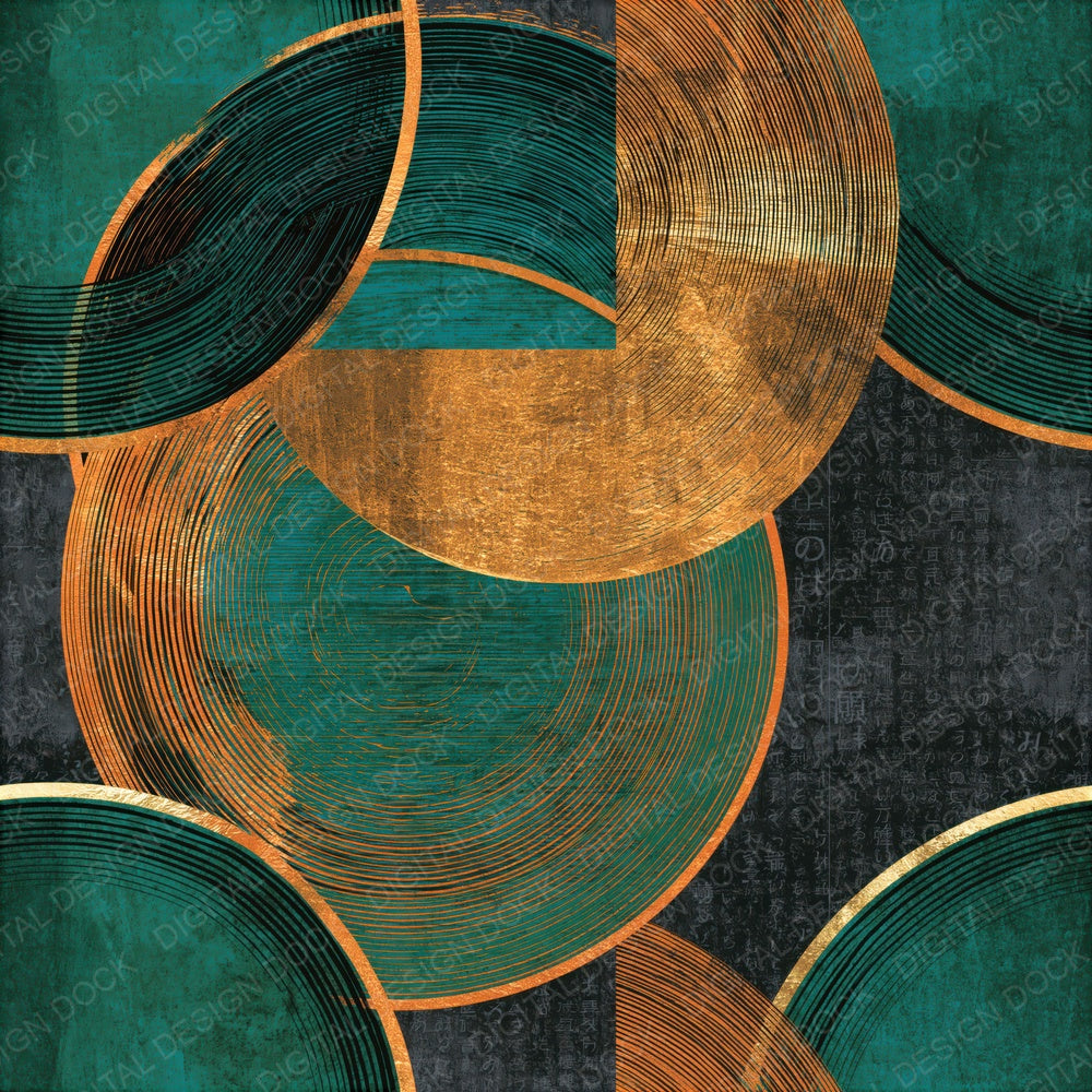 Engraving Spell Circles Bronze Seamless Digital Paper Pack (DDD014566)