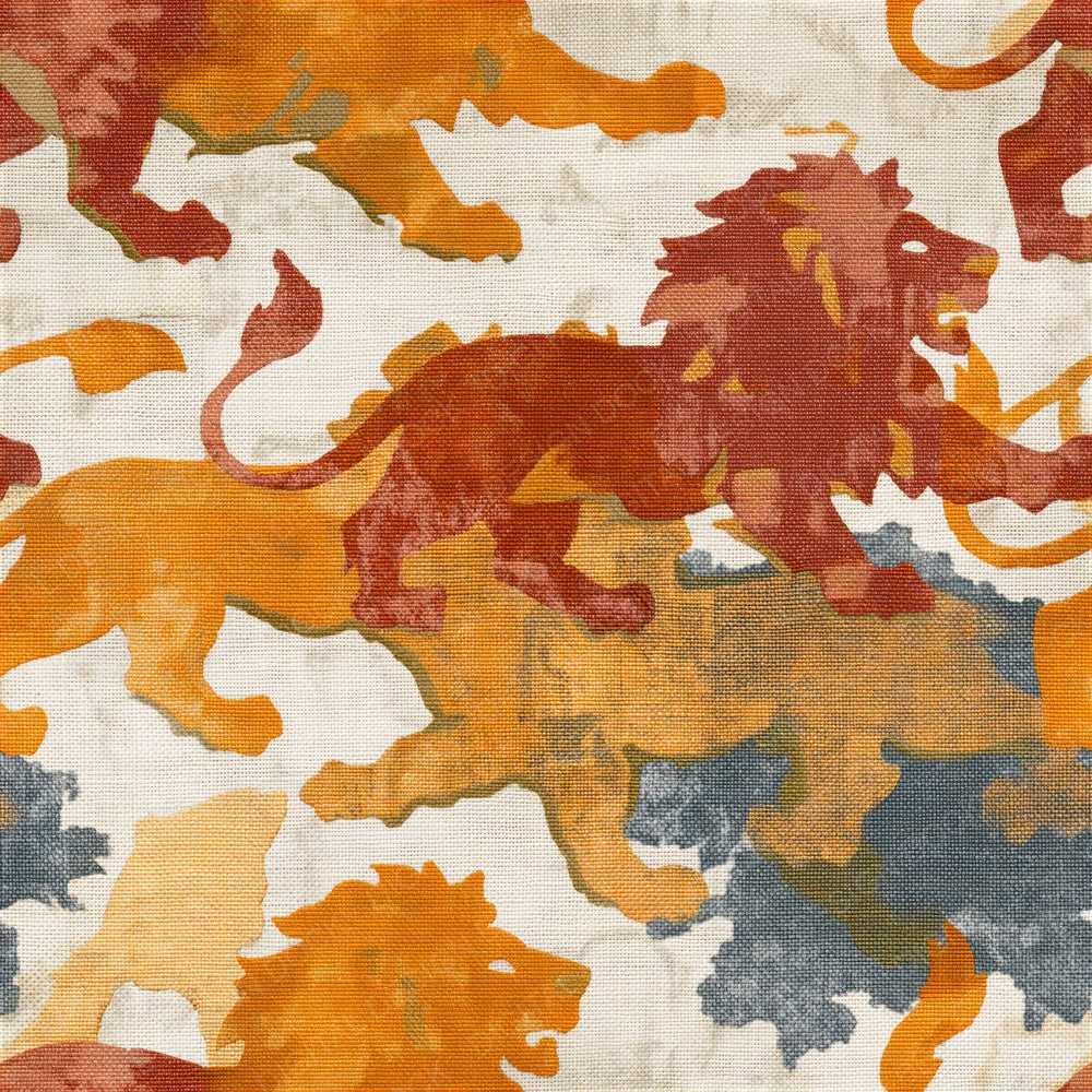 Embroidery Lions Rampant Cherry Seamless Digital Paper Pack (DDD014690)