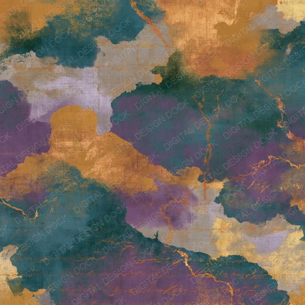 Batik Ochre Plum Teal Abstract Digital Paper Pack (DDD014709)