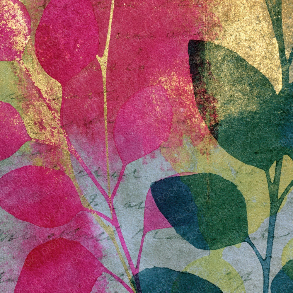 Photogram Fuchsia Lime Abstract Digital Paper Pack (DDD014720)