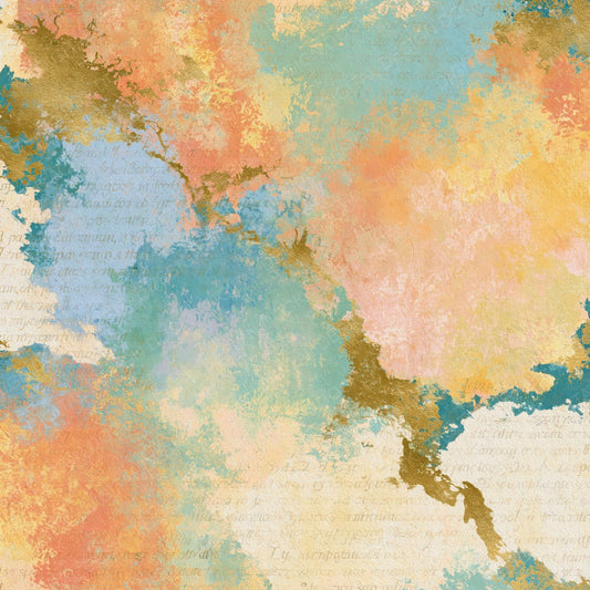 Infrared Peach Mint Butter Abstract Digital Paper Pack (DDD014729)