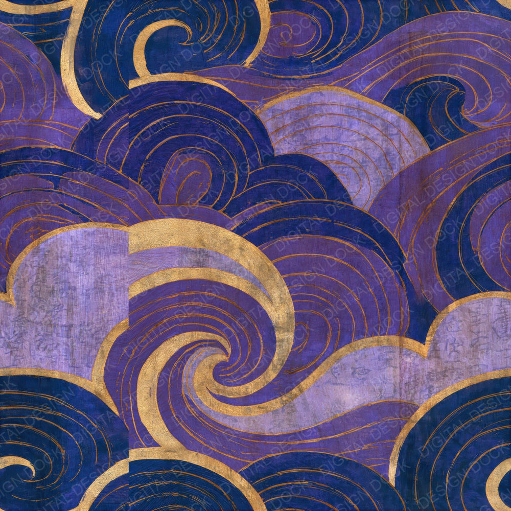 Pyrography Lavender Curves Seamless Digital Paper Pack (DDD014761)