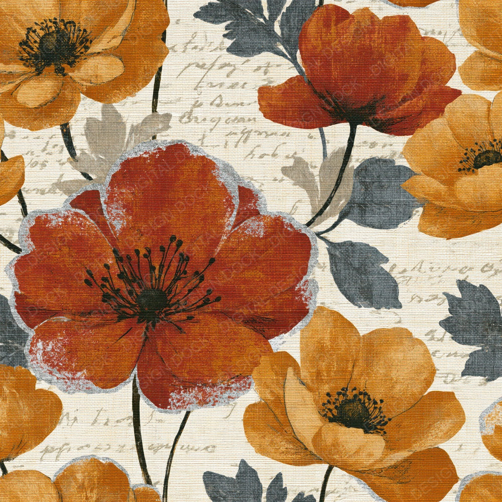 Tapestry Anemone Copper Bone Digital Paper Pack (DDD014764)