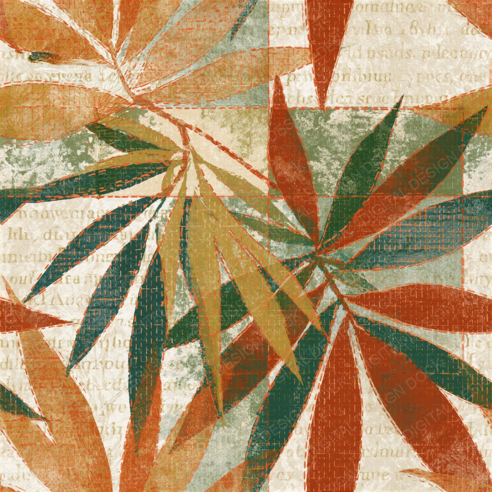 Egg Tempera Sashiko Rust Ochre Seamless Digital Paper Pack (DDD014830)