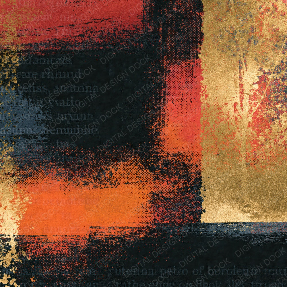 Vintage Newsprint Copper Rust Texture Digital Paper Pack (DDD014844)