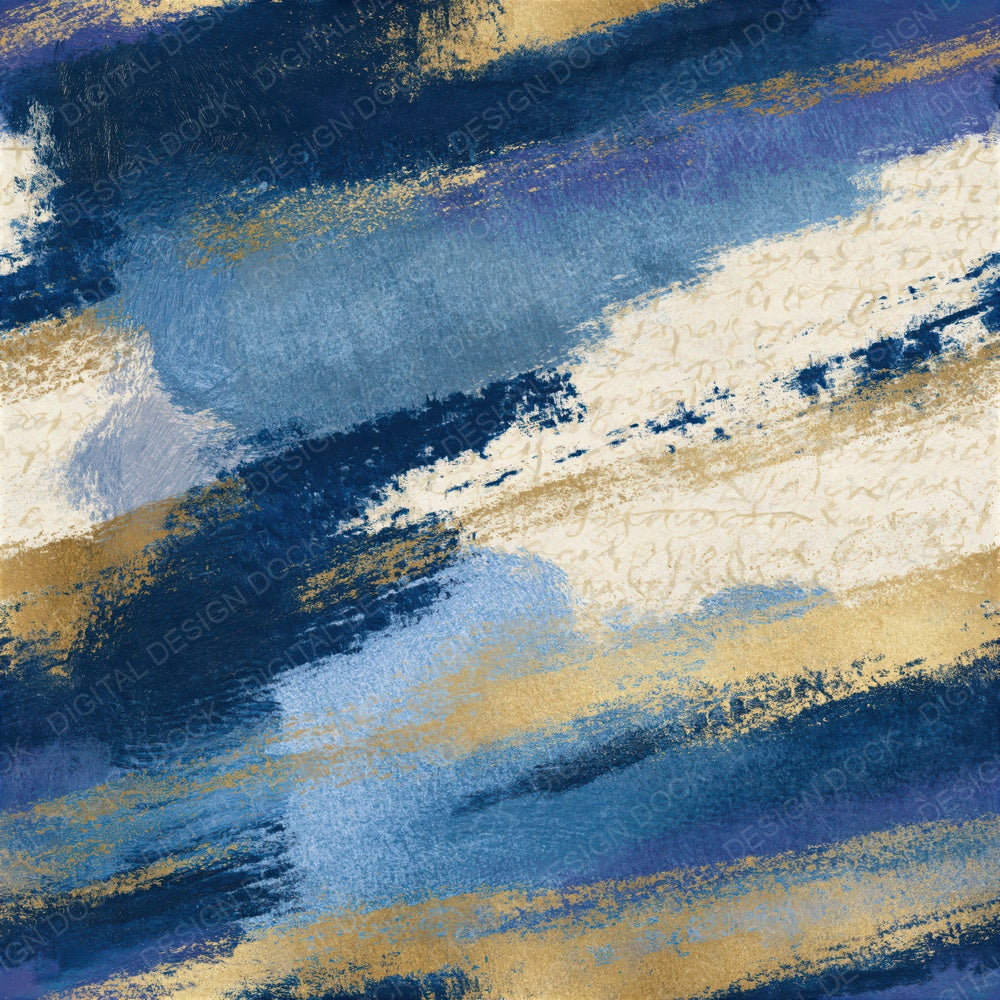 Chinoiserie Denim Navy Cobalt Abstract Seamless Digital Paper Pack (DDD014849)