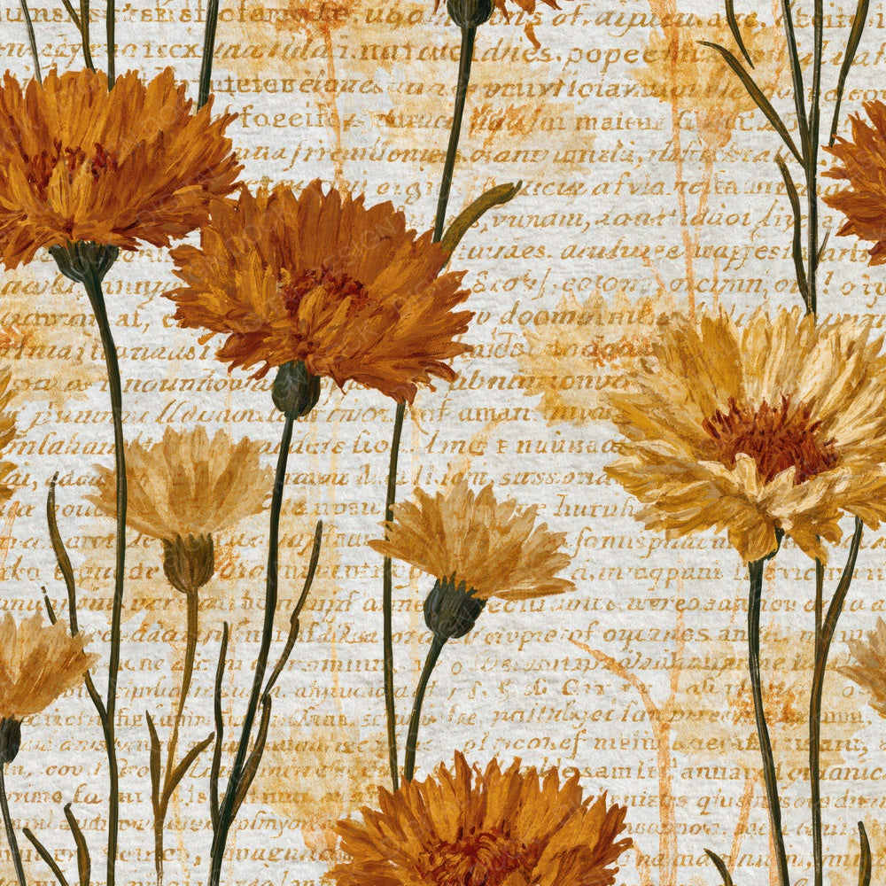 Egg Tempera Cornflowers Amber Bone Digital Paper Pack (DDD014909)