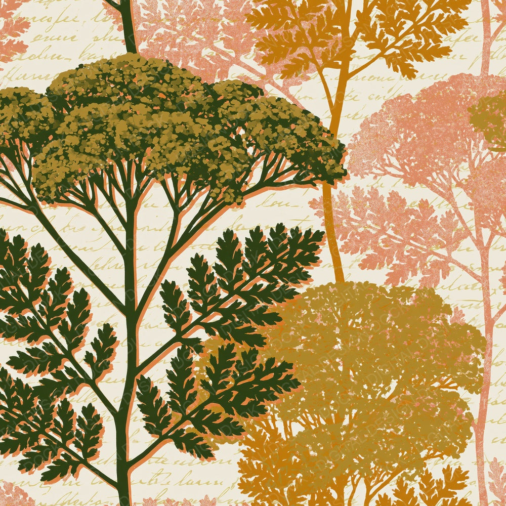 Screenprint Yarrow Olive Ochre Digital Paper Pack (DDD014920)
