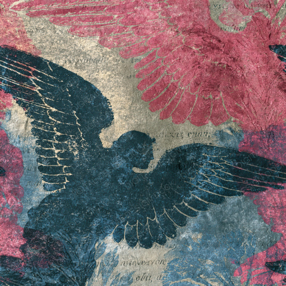 Etching Angels Wings Jet Rose Digital Paper Pack (DDD015028)