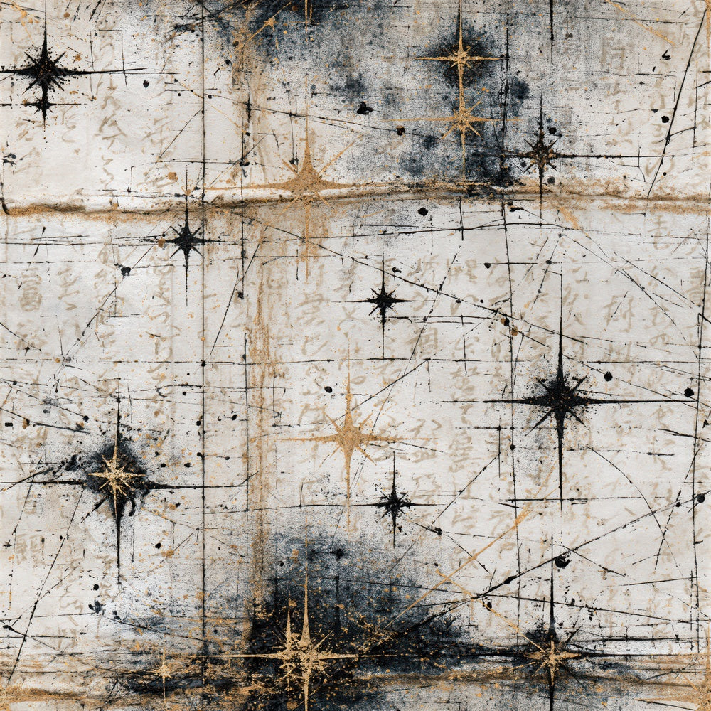 Etching Southern Cross Black Seamless Digital Paper Pack (DDD015052)