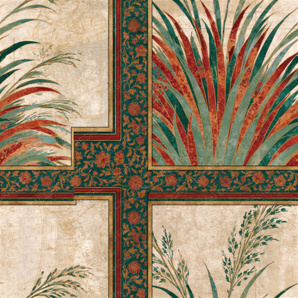 Mughal Reed Miniature Adobe Sage Seamless Digital Paper Pack (DDD015078)