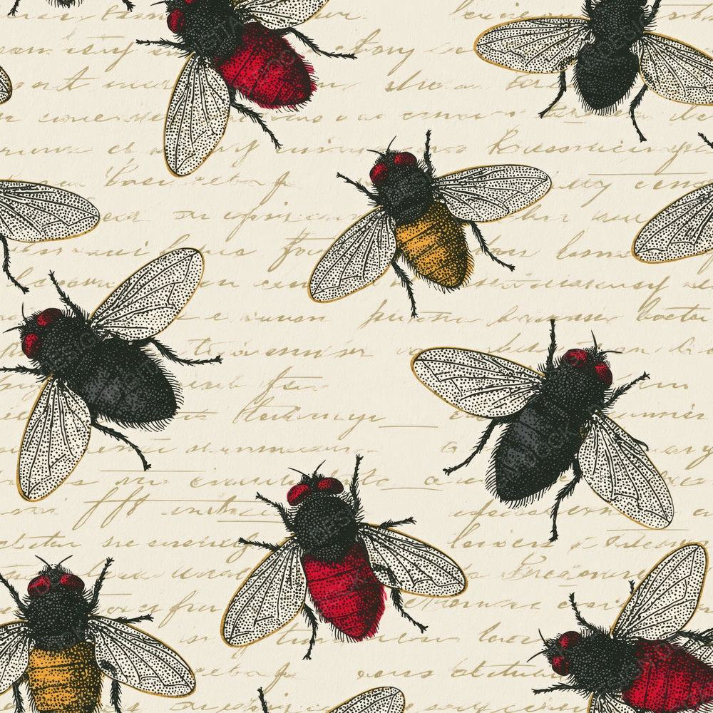 Stipple Horseflies Oxblood Ivory Digital Paper Pack (DDD015083)