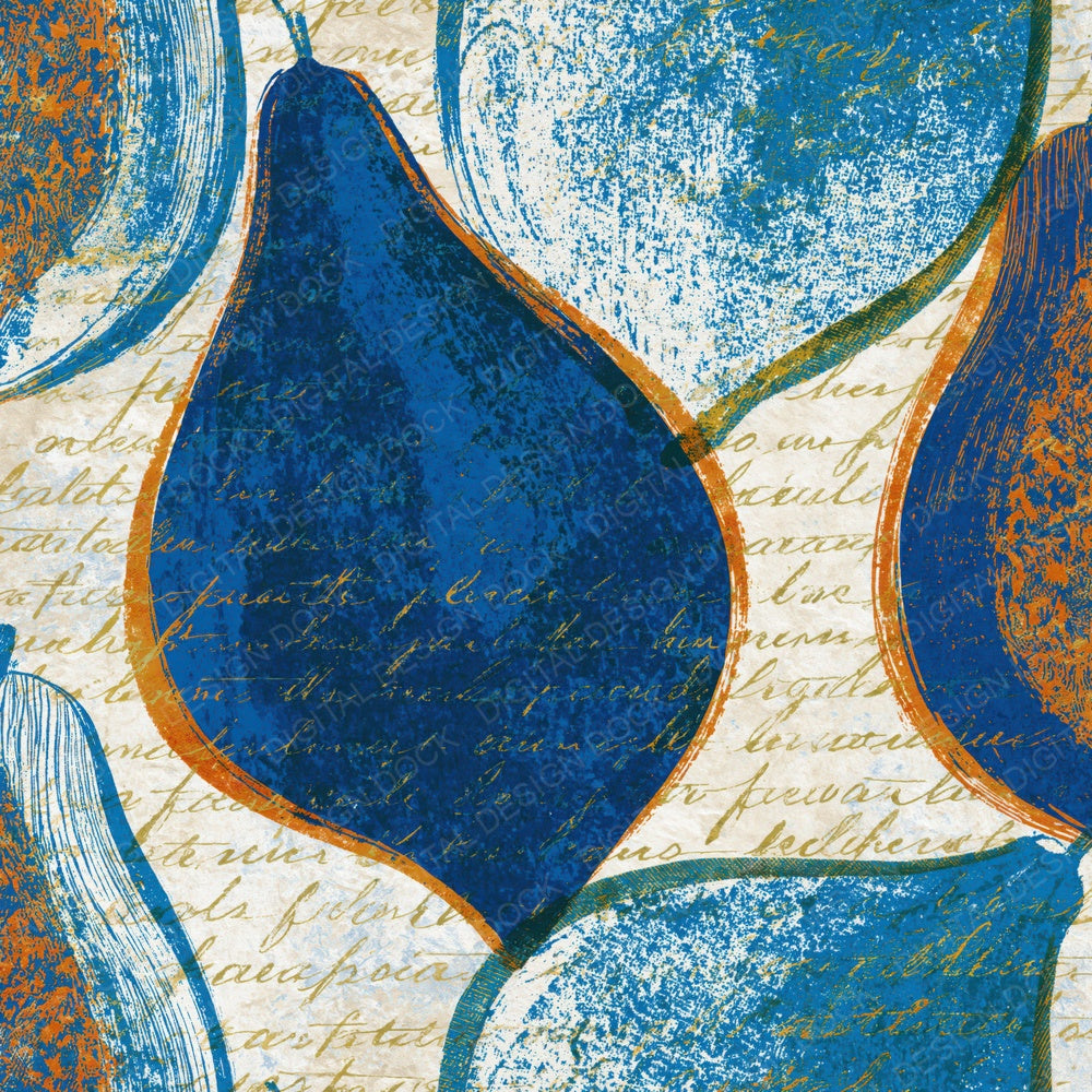 Drypoint Papayas Fjord Blue Stone Digital Paper Pack (DDD015106)